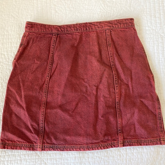 BDG Burgundy skirt with cute embellishments 🐞 - Picture 2 of 3